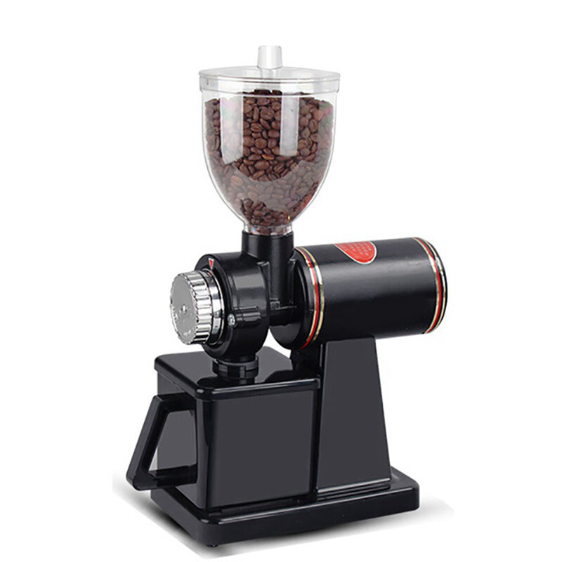 Molinillo de café eléctrico, amoladora de granos de rebaba plana, 220v/110v, rojo/Negro, Europa y América