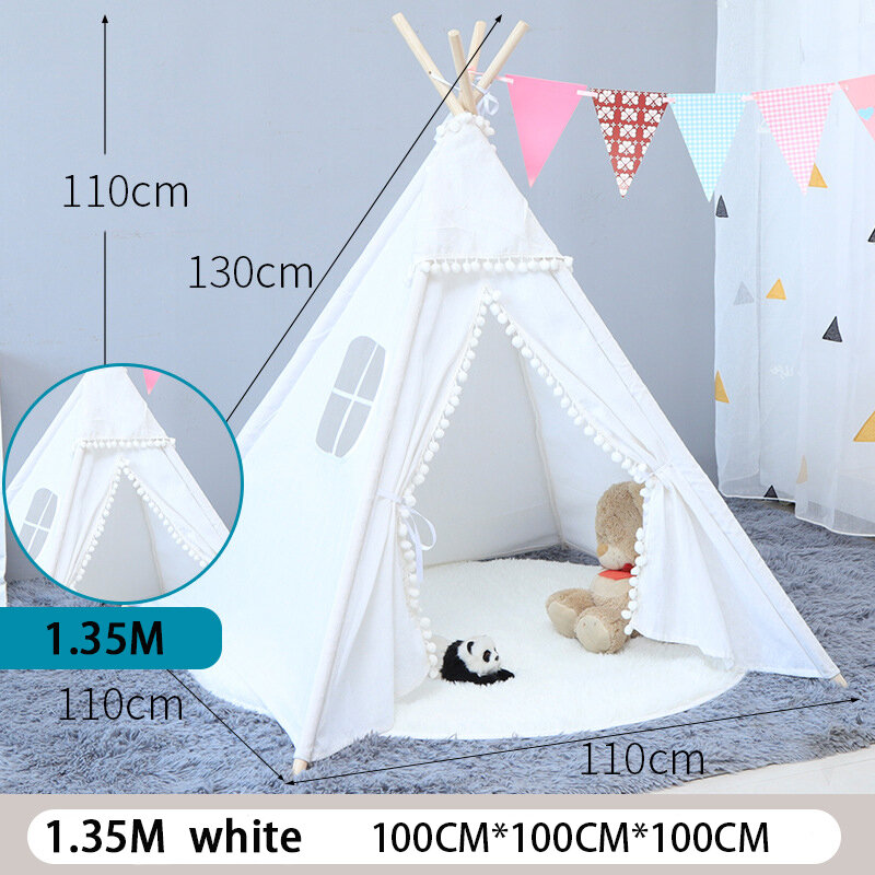 Tenda para crianças, tenda de mordedor para crianças, portátil, tipos infantil, casa, cabana, decoração, tapete, luzes led