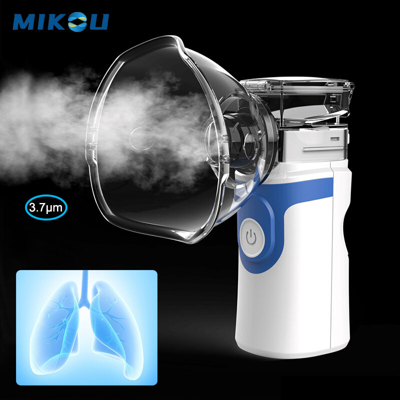 Gezondheidszorg Inhaleren Vernevelaar Mini Draagbare Dampende Inhalator Voor Baby Volwassen Oplaadbare Mesh Verstuiver Inalador Nebulizador
