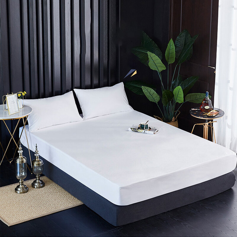 Sábana bajera resistente al agua para cama, cubierta de colchón ajustable nórdica de cuatro esquinas con banda elástica, tamaño múltiple, 100%