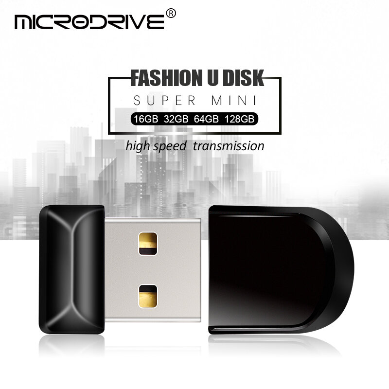 USB 2.0 8GB 16GB 32GB Super mini black Flash Drive 64GB 128GB Stick Pen drive chiavetta Usb piccolo disco U miglior regalo