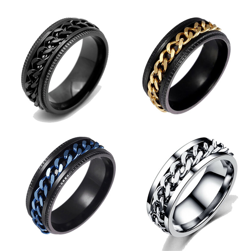 Титановые кольца, кольцо для снятия стресса, обручальное кольцо для женщин и мужчин, размер 6-11