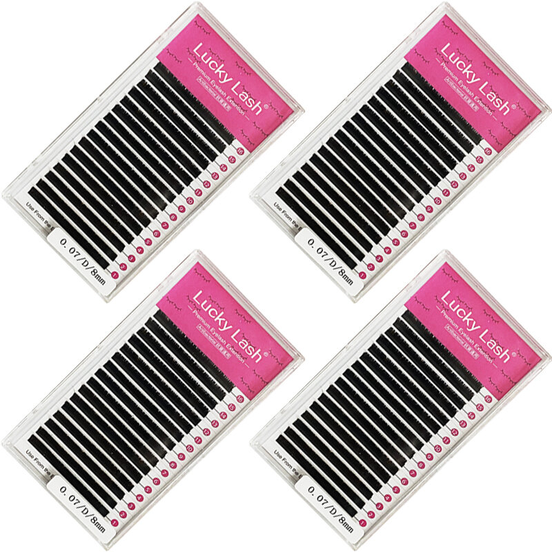 All Size C/D Curl Classical Individual Eyelash Extension Mink Lashes Tray Russian Volume Matte Eyelashes