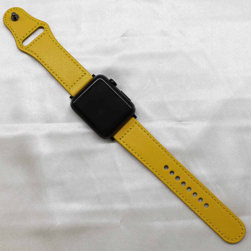 Echt Leer Loop Strap Voor Apple Watch Band 42 Mm 44 Mm 38Mm 40Mm Iwatch Horlogeband Voor Apple Watch 6 5 4 3 2 1 44 Mm 42 Mm
