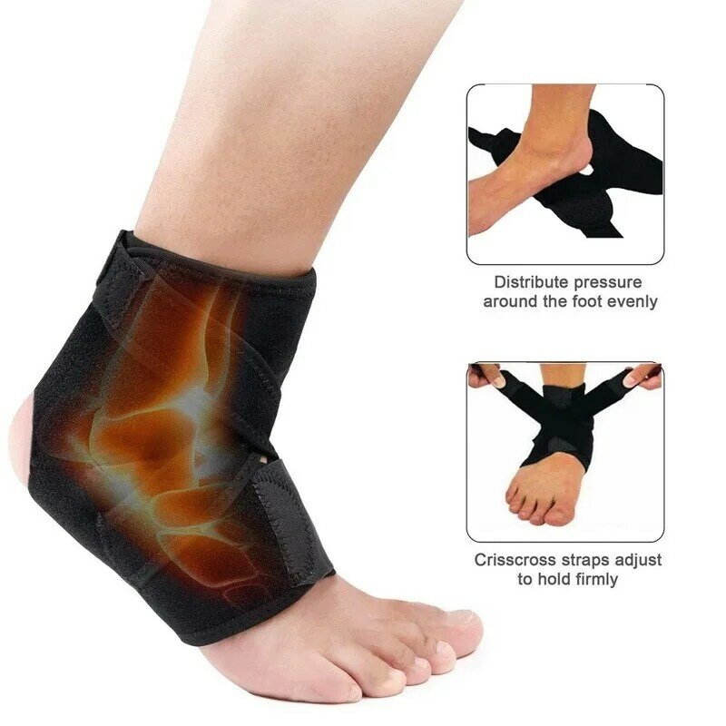 1pc tornozelo suporte cinta compressão tendão dor alívio cinta pé entorses lesão envoltório ajustável suporte cinta