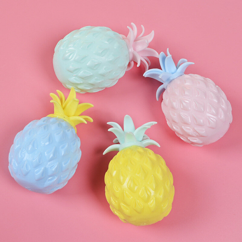 4 sztuk kreatywne zabawki nowy TPR mąka Vent piłka antystresowa słodkie ananas dekompresji piłka wycisnąć Release ciśnienia dzieci zabawki