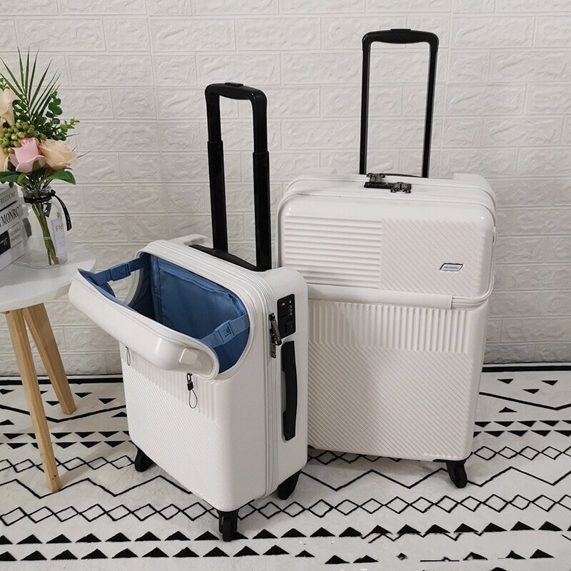 Business Internat 20-zoll Trolley Mit Kleine USB Lade Universal Stille Rad Reise fall, Front Öffnung