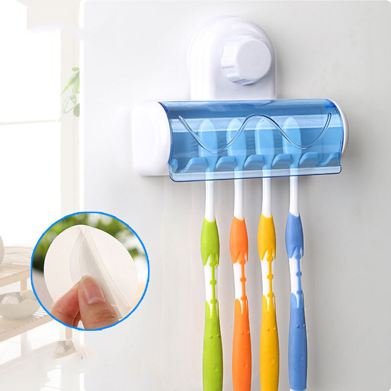 Acessórios do banheiro conjuntos escova de dentes titular do dente rack de armazenamento montagem na parede suporte de higiene pessoal prateleira escova de dentes organizador