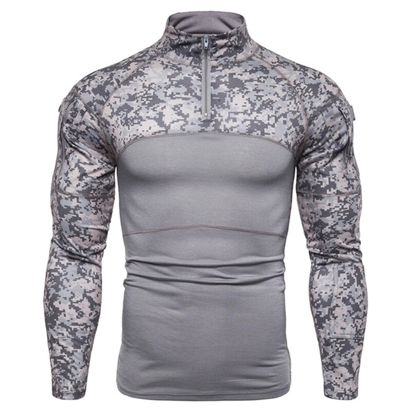 New Men's Tactical Camouflage Athletic T-shirts Long Sleeve Men Tactical Military Clothing Combat Shirt Assault Army Costume