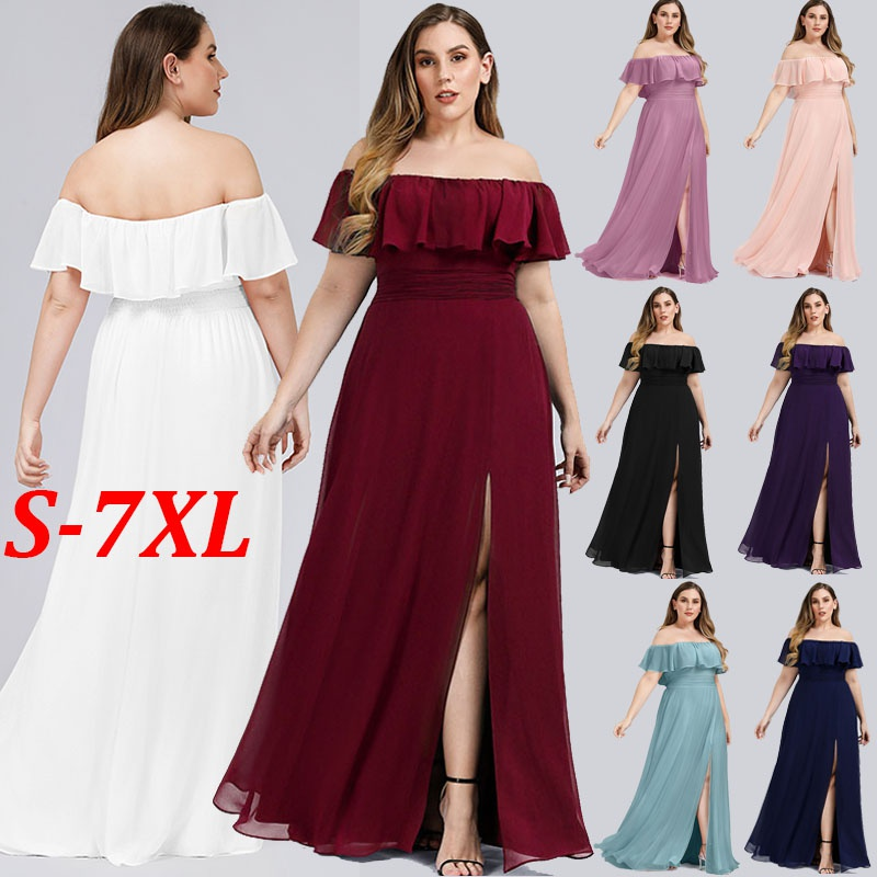 Burgundy Bridesmaid Dresses Pink Plus Size Ever Pretty Elegant A Line Off Shoulder Formal Dress For Wedding Party Maid Of Honor