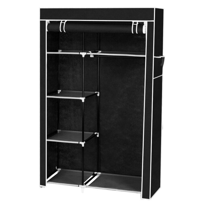 64 "tragbare Closet Lagerung Organizer Kleiderschrank Kleidung Rack mit Regale für Home Office Wohnzimmer Kleidung Regal Organisation