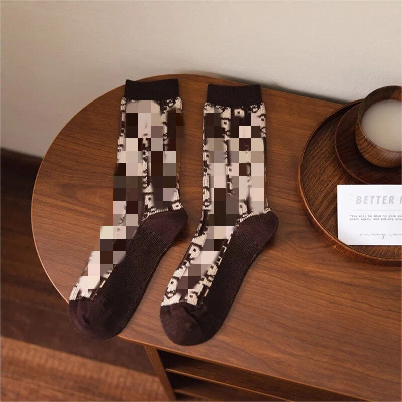 Calcetines clásicos de estilo Harajuku para mujer, medias cálidas y gruesas con letras Retro japonesas, a la moda, para ocio, otoño e invierno, 2021
