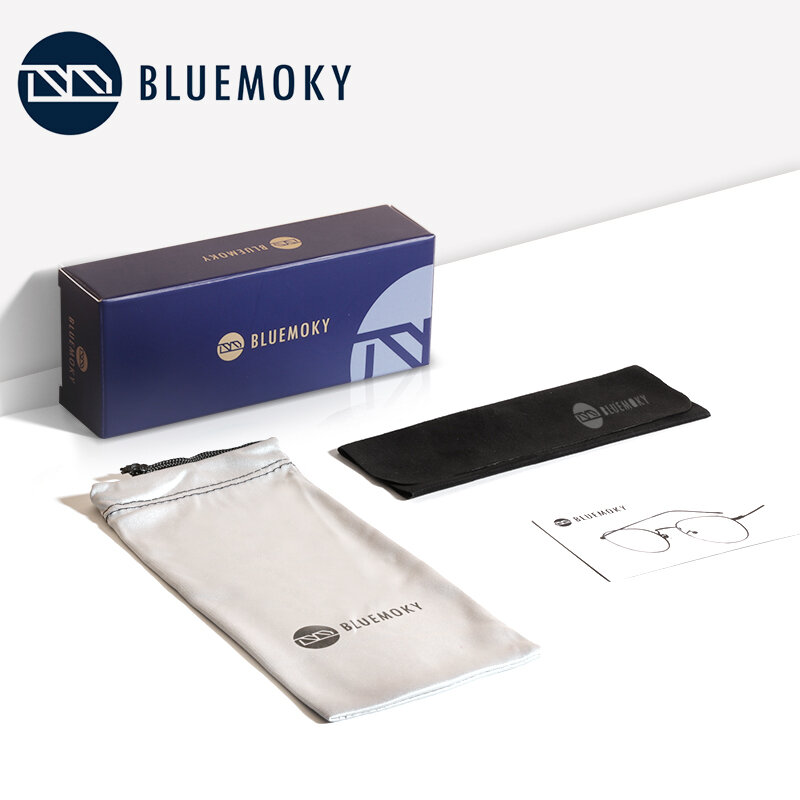 Bluemoky-男性用の処方メガネ,特大のラウンド光学レンズ,近視に最適