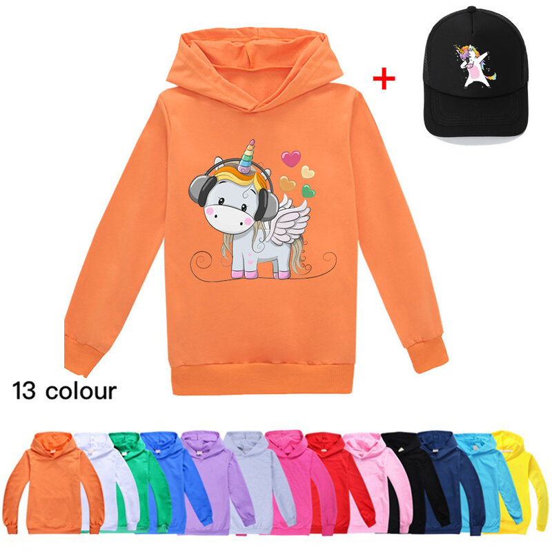 Outono crianças roupas primavera outono animal unicórnio hoodie dos desenhos animados criativos bebê crianças moletom menino e menina manga longa hoodies