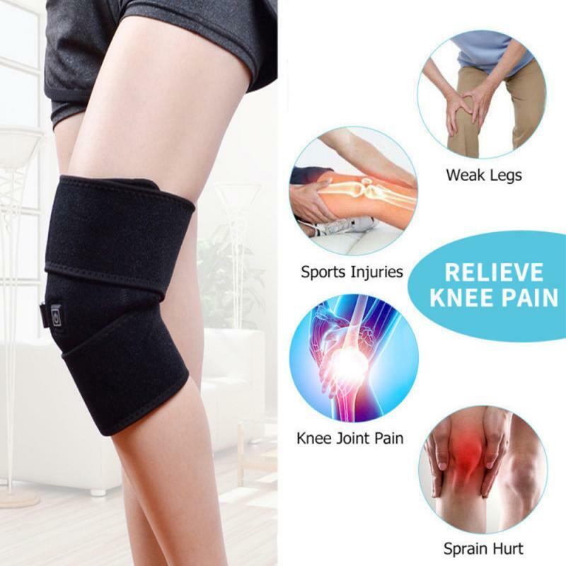 Outdoor Sports Kneepad Electric Heating Knee Pad Winter Thermal Therapy Arthritis Pain Relief Support Brace Protector Knee Pad