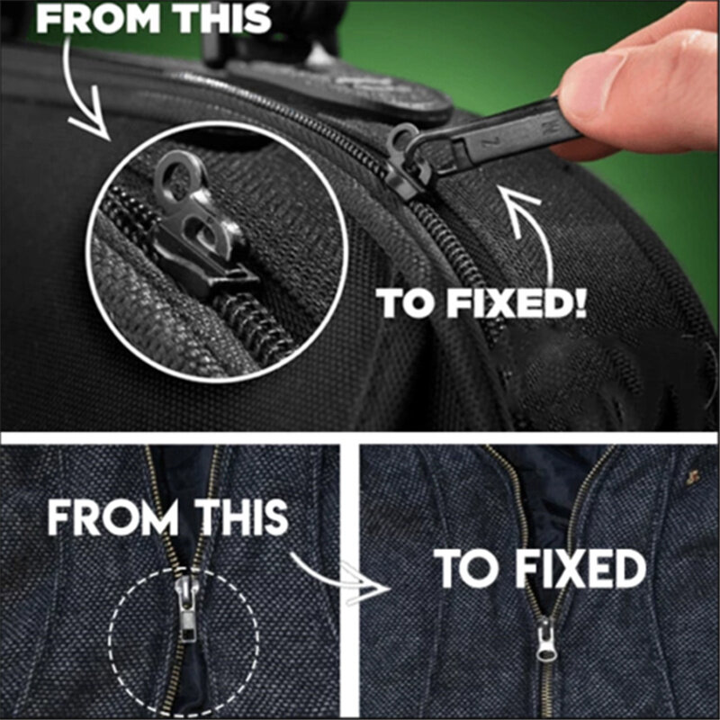 6Pcs Zipper Reparatur Kit Universal Instant-Zipper Fixer Mit Metall Rutsche Fix Alle Sofort 3 Verschiedene Zipper Größen Nähen