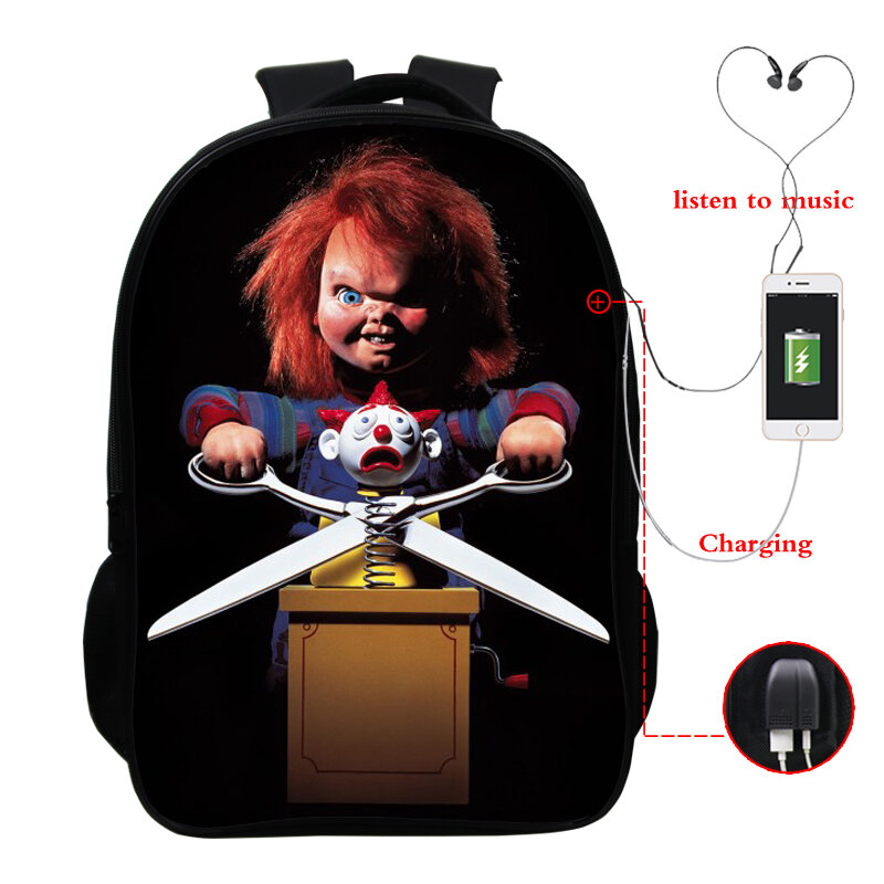 Horrible Killers Schule Rucksack Chucky Jason Freddy Nonne Gedruckt Zurück Zu Schule Tasche Jugendliche Täglichen Rucksack Reise Rucksack Tasche