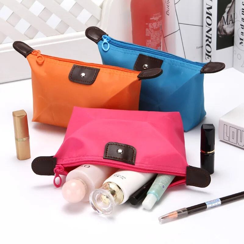 Pequena bolsa de viagem de nylon à prova d'água, bolsa para cosméticos, maquiagem, produtos de higiene pessoal, organizador para meninas, caixa 2020
