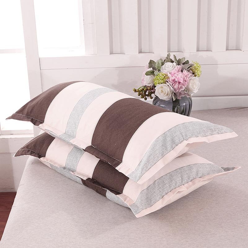 Pillowcase Pillow Case Adult One-Pair Package Skin-Friendly Brushed High-Density Adult plus Size Student Pillowcase Pillow Case