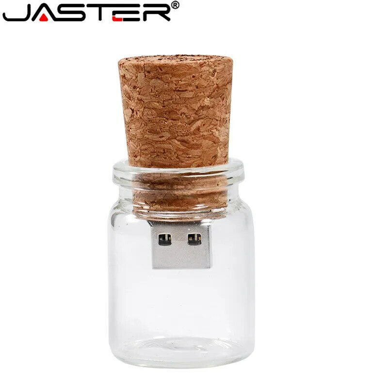 JASTER Stylish creative Drift bottle + cork USB flash drive USB 2.0 4GB 8GB 16GB 32GB 64GB Photography Memory storage U disk