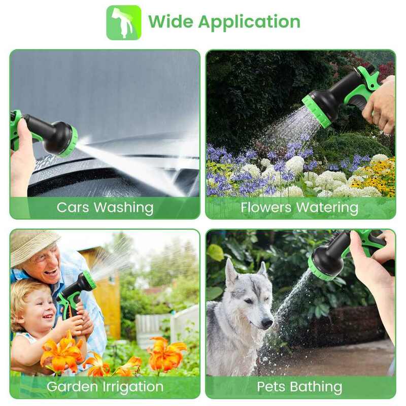 Garden Hose Expandable 50ft High Pressure Car Wash Plastic Pipe Magic Flexible Water Hose With Spray Gun For Watering