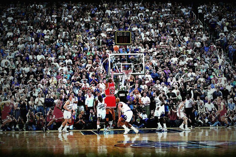Jordan Classic Buzzer Beater (1998 Chicago Bulls) Jordan Classic Poster Decorative Painting Sports Poster Wall Art Room Decor