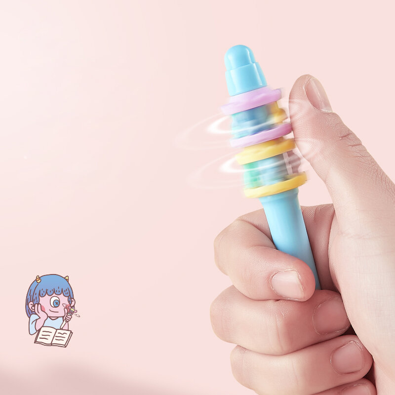 Funny Rotating Pen  Kawaii Spinning Gaming Pen for Kids Students Writing Toy Pens Ballpoint Pen Cute Stationery School Supplies