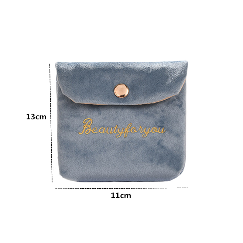 Bolsa feminina de veludo com fecho, bolsa para cosméticos pequena, bolsa para batom e cosméticos, organizador de viagem, mini bolsa de beleza