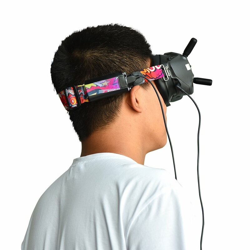 Cinta para la cabeza ajustable para gafas de visión en primera persona, banda para la cabeza con soporte para batería, cable VR