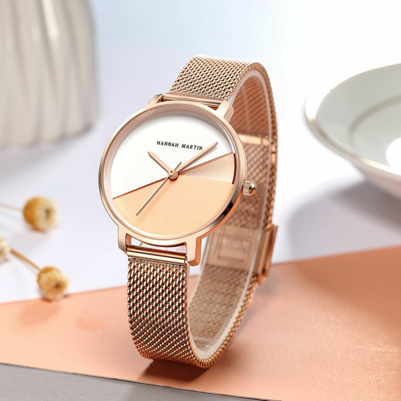 Hannah Martin mode montres à Quartz pour femmes or luxe femmes montres étanche dames montre en acier inoxydable horloge