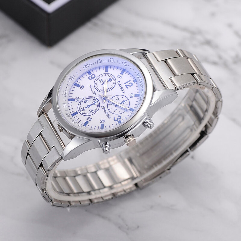 Часы мужские кварцевые, классического дизайна, с голубым стеклом, подарок Calen Q, 2019