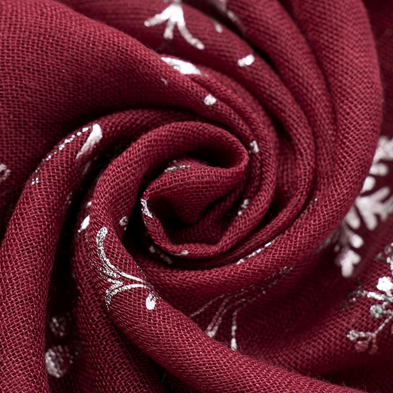 Рождественский длинный шарф, Рождественский модный шарф с принтом серебряного оленя и снежинки, модный слюнявчик, искусственный шелк для в...