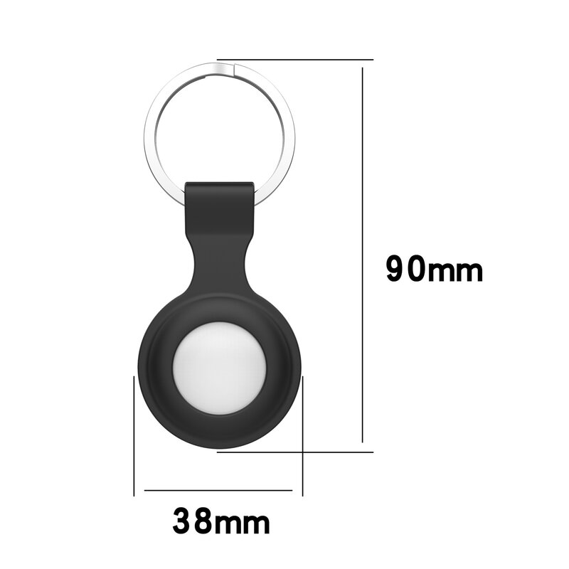 Silicone Protector Cover with Keychain For AirTags Shockproof Anti-scratch Anti-fall Sleeve Protective Case Shell For Appletag