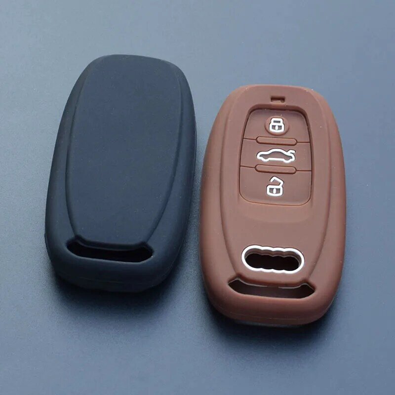 Car key For Audi A4 A5 A6 B6 B7 B8 A7 A8 Q5 Q7 R8 TT S5 S6 S7 S8 A8L SQ5 Remote Silicone Key Cover Case for Car Keys Protect