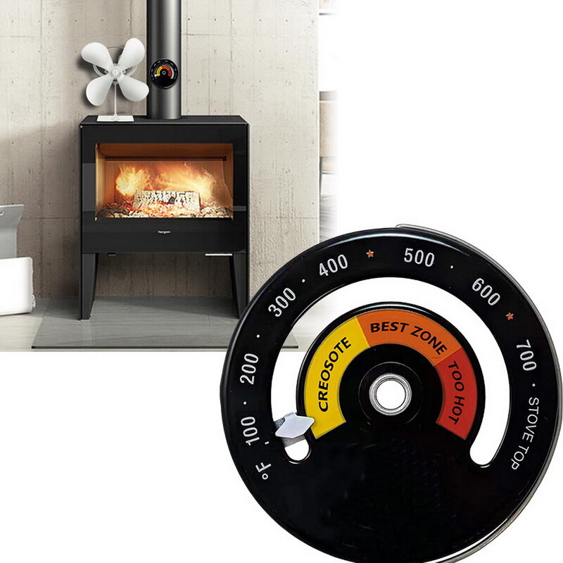 Termómetro magnético para estufa de leña, ventilador para el hogar, termómetro de cocina, herramienta para horno de barbacoa de sensibilidad para el hogar, envío rápido