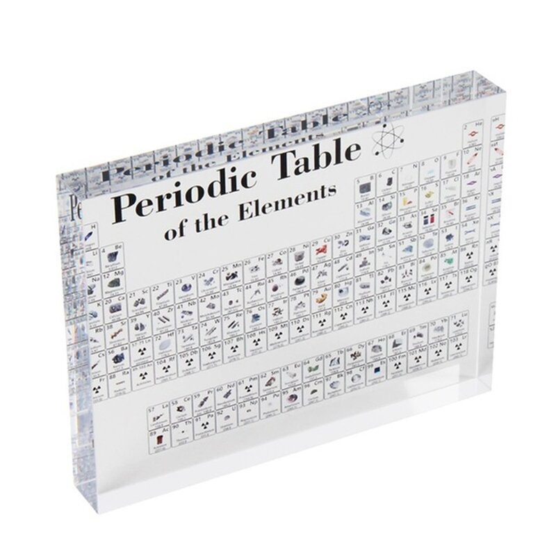 Tabla Periódica de 85 dígitos para el elemento, adornos para el elemento, edición de colector, tabla periódica química de cristal