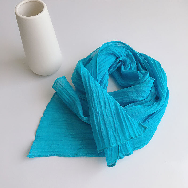 В стиле ретро шарф из волокна рами длинный шелковый шарф японский Для женщин Универсальный белье для любителей литературы и искусства длин...