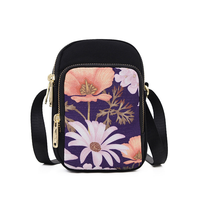 Новинка 2022, креативная Цветочная мини-сумка для женщин, Маленькая женская сумка на молнии с несколькими отделениями, 7 цветов, миниатюрная с...