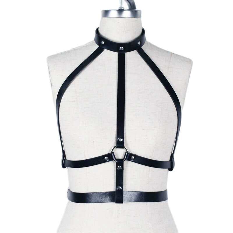 BAFEI – soutien-gorge Bdsm Cage en cuir pour femmes, harnais, Lingerie, col, bretelles, ceinture de poitrine, accessoires érotiques