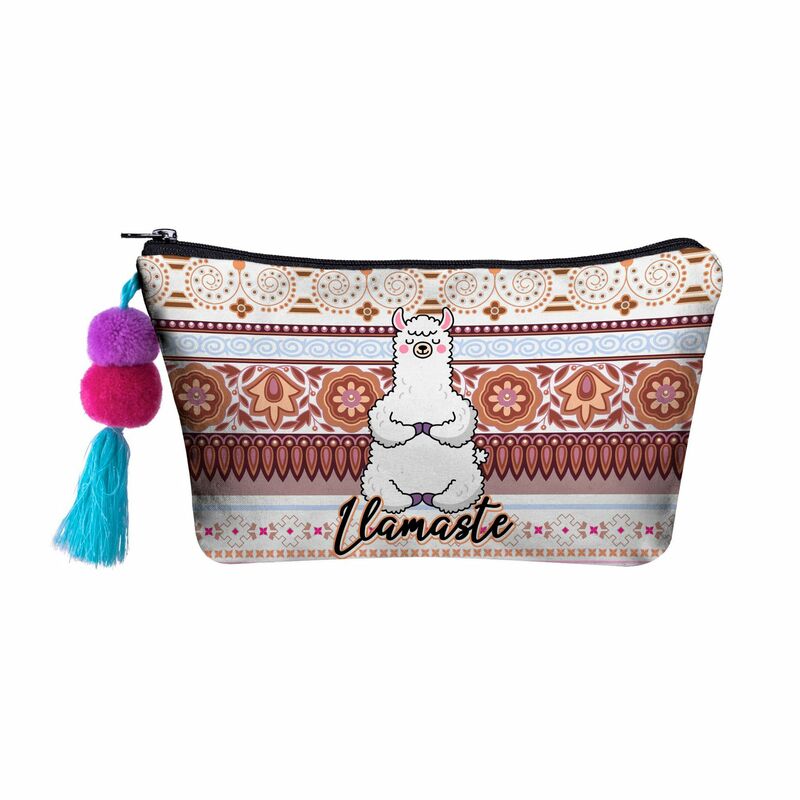 Cartoon Alpaca Adorable Travel Cosmetic Bag Water-Resistant Toiletry Organizer Small 3D Printing Handbag Gifts Purse for Women