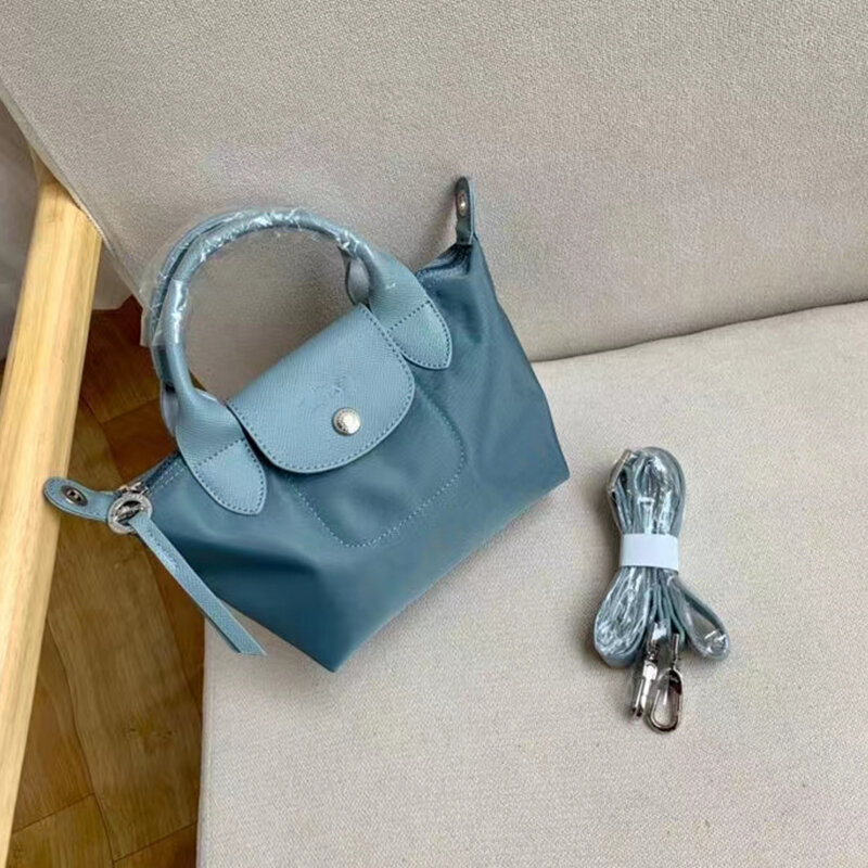 2021 longxiang التنين مصمم المرأة موضة جديدة قصيرة مقبض حقيبة يد قابلة للطي حقيبة كتف واحد زلابية