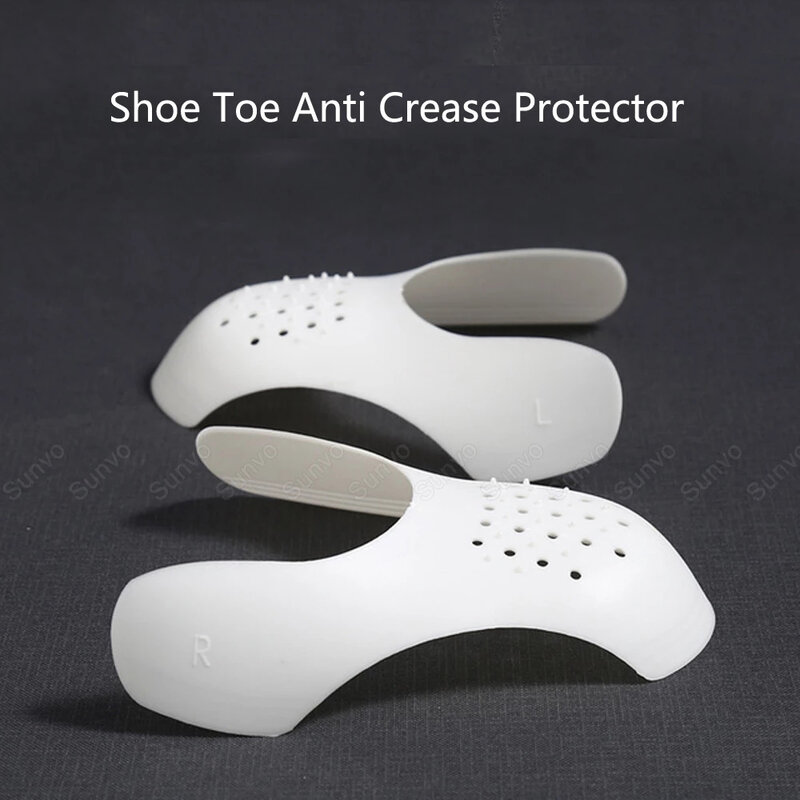 2 par anti vinco lavável protetor de dobra crack toe boné apoio sapato maca leve mantendo esportes sapatos escudo