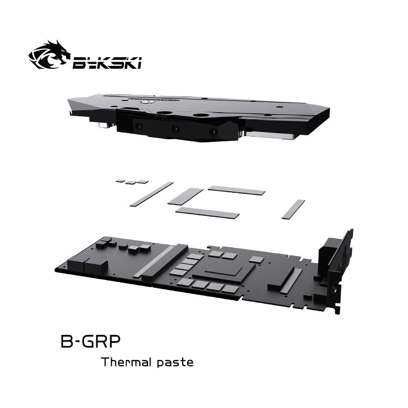 Bykski 5 pièces/lot B-GRP Silicone graisse tampons thermiques 100x14x1.2mm pour GPU/CPU/VRAM/MOS/IC/PE thermique conducteur pâte dissipateur thermique
