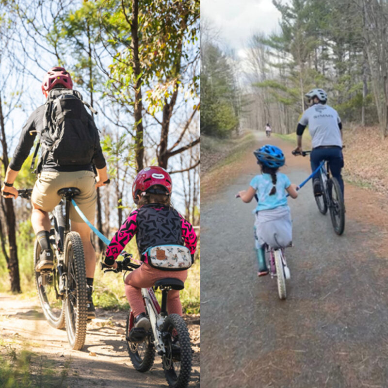 Cuerda de remolque para bicicleta de montaña para niños, cuerda elástica para bicicleta infantil, Compatible con todas las bicicletas de montaña, más fácil de subir, clasificación de carga de 500lb