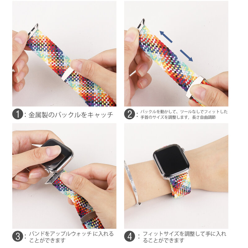 Gevlochten Solo Loop Voor Apple Horloge Band 44 Mm 40Mm 38Mm 42Mm 40 44 Mm Nylon Verstelbare elastische Armband Iwatch Serie 345se6 Band