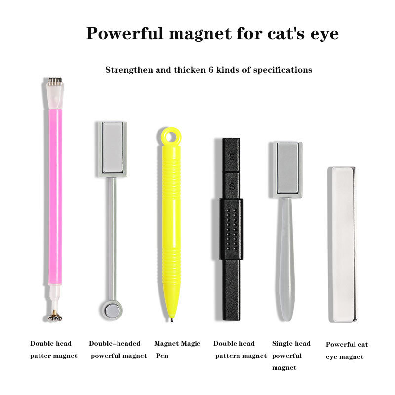 Cat Kuku 3D Magnet Kuat Magnet Gel Seni Kuku dan Alat Pernis Dua Ujung Tongkat Aksesoris Iris Tongkat 9D Alat Kuku