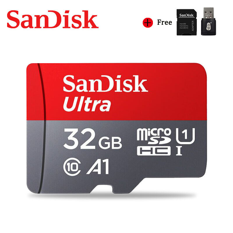 SanDisk-tarjeta de memoria microsd para teléfono, dispositivo de almacenamiento Ultra Micro SD de 128GB, 64GB, 32GB, 16GB, 200GB, 256GB, 400GB, A1
