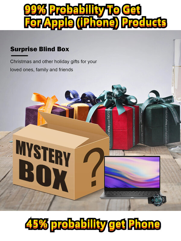 Kotak Misteri Beruntung Baru Paling Populer 100% Kejutan Hadiah Berkualitas Tinggi Produk Elektronik Barang Lebih Berharga Menunggu Anda!