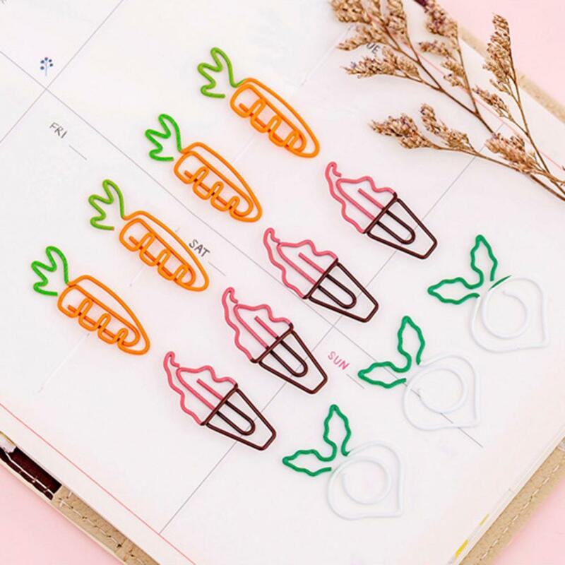 Marcapáginas con forma de helado de zanahoria, soporte para billetes, Clip de papel, papelería