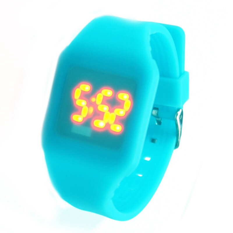 Reloj Digital deportivo para niños y niñas, correa de silicona, electrónico, Unisex